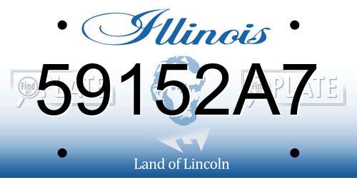 59152A7 Illinois License Plate