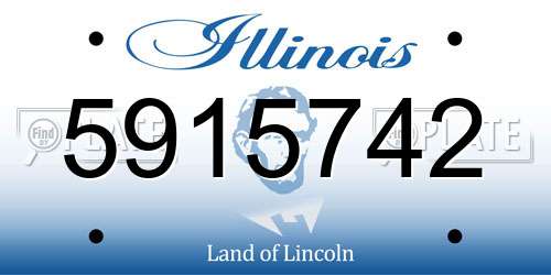 5915742 Illinois License Plate