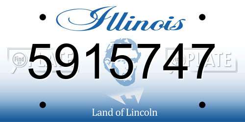 5915747 Illinois License Plate