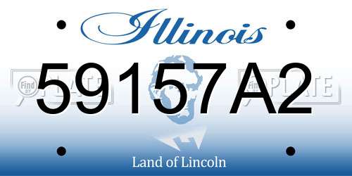 59157A2 Illinois License Plate