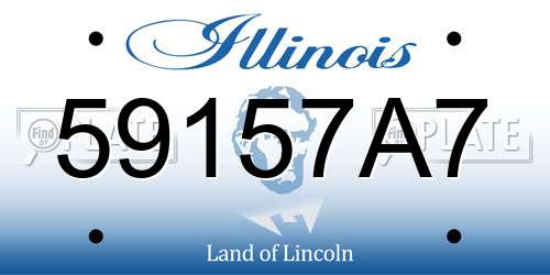 59157A7 Illinois License Plate