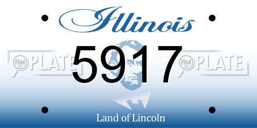 5917 Illinois License Plate