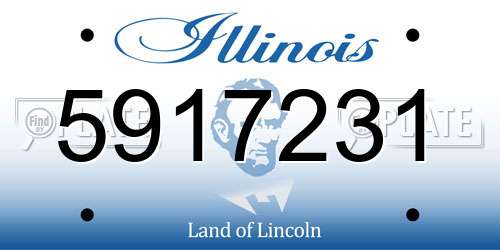 5917231 Illinois License Plate