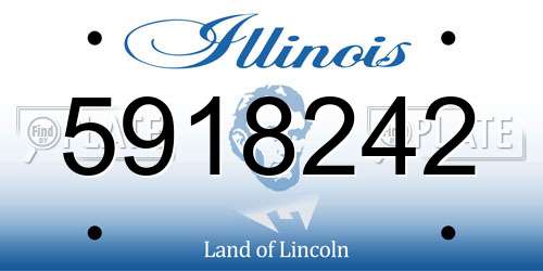 5918242 Illinois License Plate
