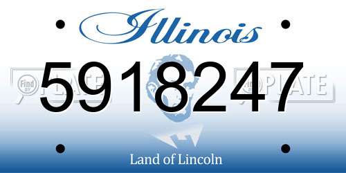 5918247 Illinois License Plate