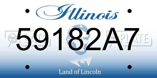 59182A7 Illinois License Plate