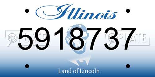 5918737 Illinois License Plate