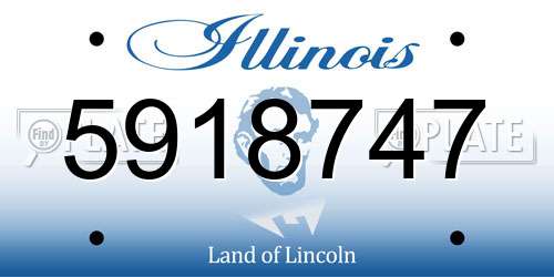 5918747 Illinois License Plate