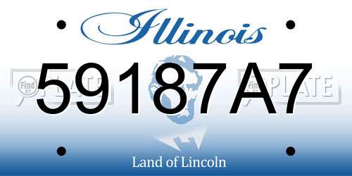59187A7 Illinois License Plate