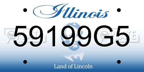 59199G5 Illinois License Plate