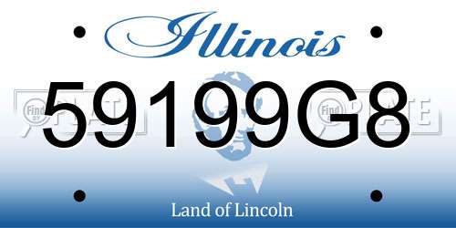 59199G8 Illinois License Plate