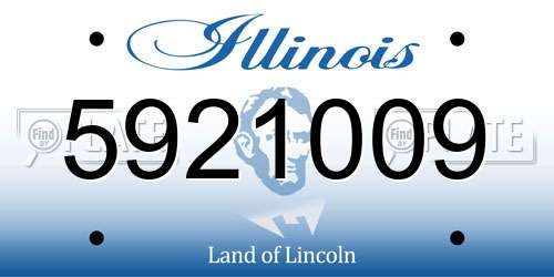 5921009 Illinois License Plate