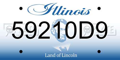 59210D9 Illinois License Plate