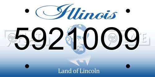 59210O9 Illinois License Plate