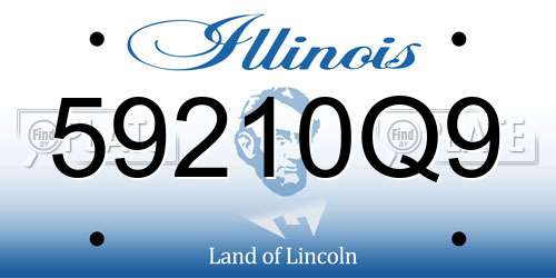59210Q9 Illinois License Plate