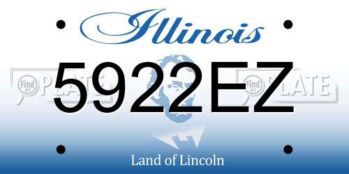 5922EZ Illinois License Plate