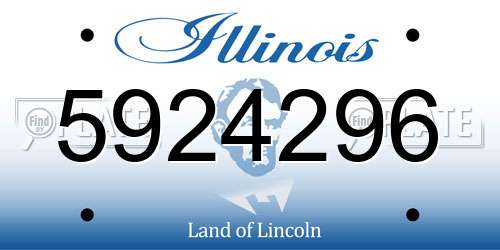 5924296 Illinois License Plate
