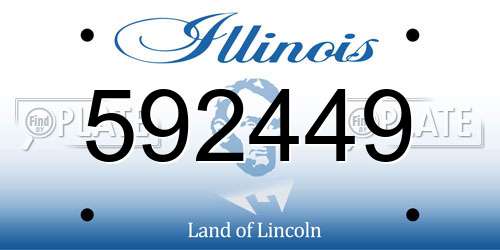 592449 Illinois License Plate
