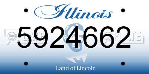 5924662 Illinois License Plate