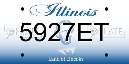 5927ET Illinois License Plate