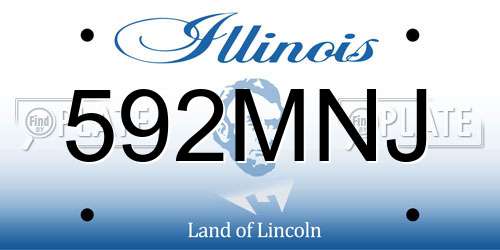 592MNJ Illinois License Plate