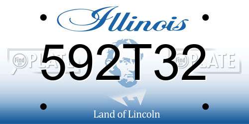 592T32 Illinois License Plate
