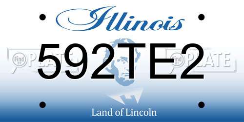 592TE2 Illinois License Plate