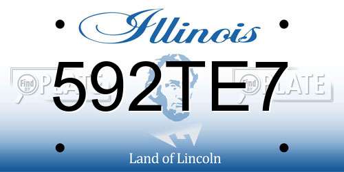 592TE7 Illinois License Plate