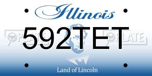 592TET Illinois License Plate
