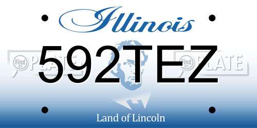 592TEZ Illinois License Plate