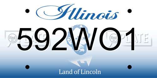592WO1 Illinois License Plate