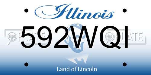 592WQI Illinois License Plate