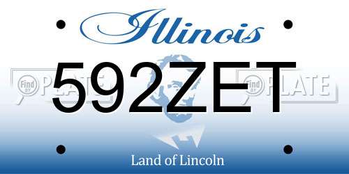 592ZET Illinois License Plate
