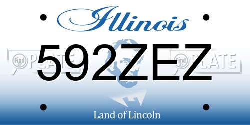 592ZEZ Illinois License Plate