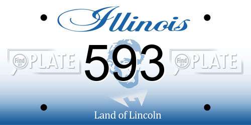 593 Illinois License Plate