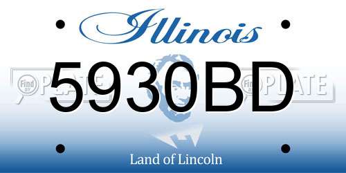 5930BD Illinois License Plate