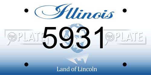 5931 Illinois License Plate