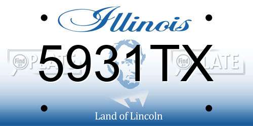 5931TX Illinois License Plate