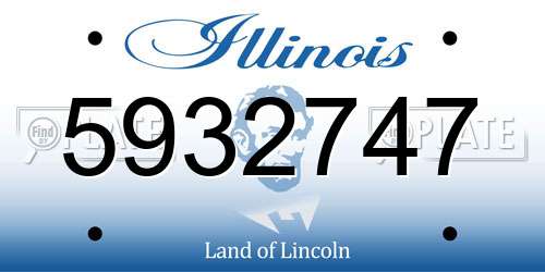 5932747 Illinois License Plate