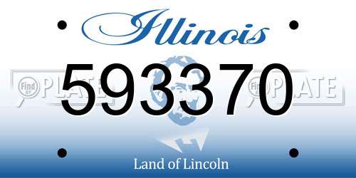 593370 Illinois License Plate