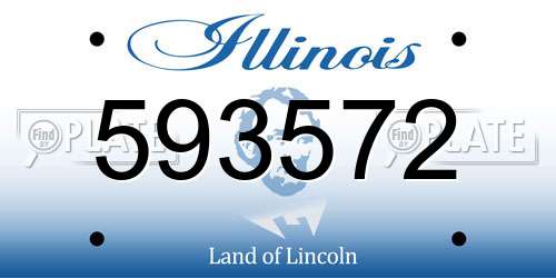 593572 Illinois License Plate