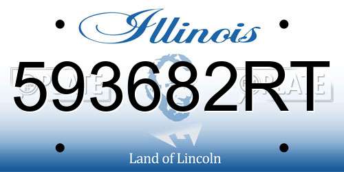 593682RT Illinois License Plate