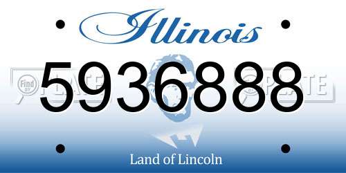 5936888 Illinois License Plate