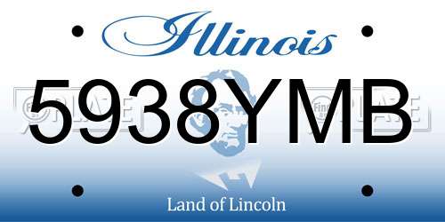 5938YMB Illinois License Plate