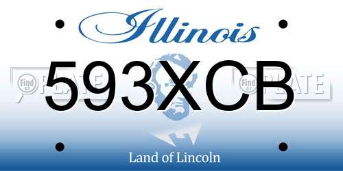 593XCB Illinois License Plate