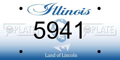 5941 Illinois License Plate