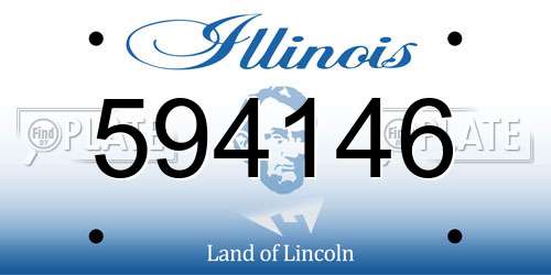 594146 Illinois License Plate