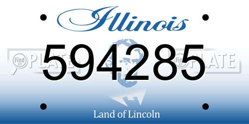 594285 Illinois License Plate