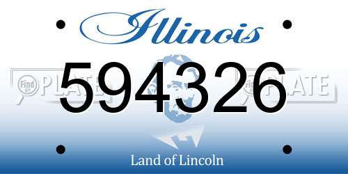 594326 Illinois License Plate