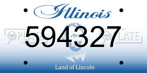 594327 Illinois License Plate